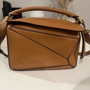 Loewe Small Puzzle Bag - Camel